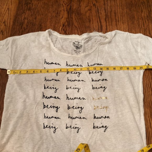 J Crew Human Being Cream Linen T-Shirt - Picture 6 of 10